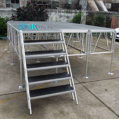 Black and Customized Adjustable Legs Outdoor Assemble Event Stage with Performance