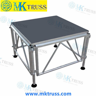 Black and Customized Adjustable Legs Outdoor Assemble Event Stage with Performance