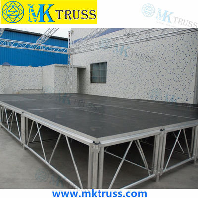 Black and Customized Adjustable Legs Outdoor Assemble Event Stage with Performance