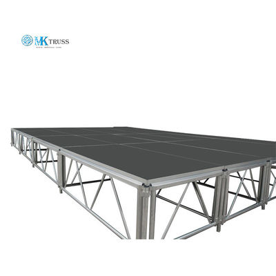 Silver Aluminum Stage for Foldable Concert Equipment and Portable Seating at Wedding