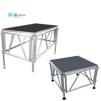 Silver Aluminum Stage for Foldable Concert Equipment and Portable Seating at Wedding
