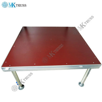 Assembly 4'x8' Adjustable Event Stage Platform with Black and Customized Design