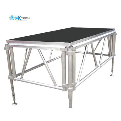 Black and Customized Adjustable Legs Outdoor Assemble Event Stage with Performance