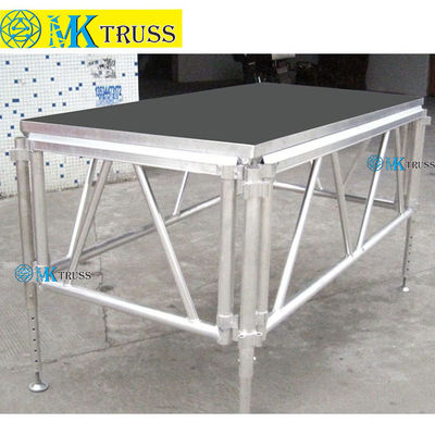 Black and Customized Adjustable Legs Outdoor Assemble Event Stage with Performance