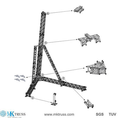 Speaker Truss Outdoor Aluminum Mobile Goal Post Stand Tower with Simple Style